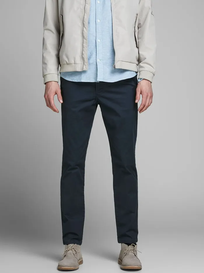 Trousers JACK and JONES Mens CODY SPENCER WW CHINOS Blue Navy Blazer
