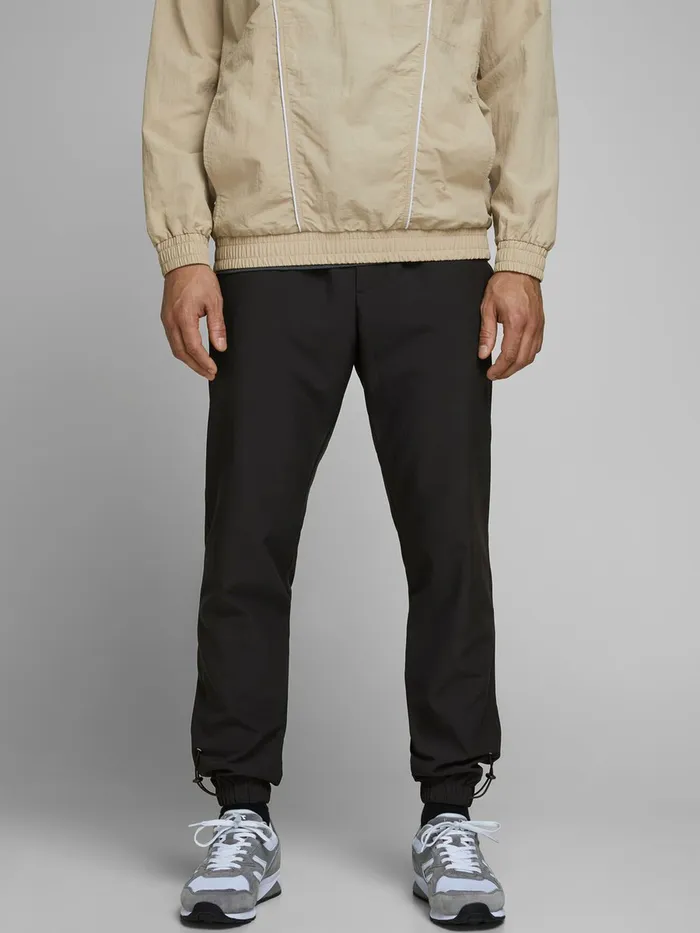 Trousers JACK and JONES Mens GORDON TECHNICAL SWEATPANTS Black Black Near Me