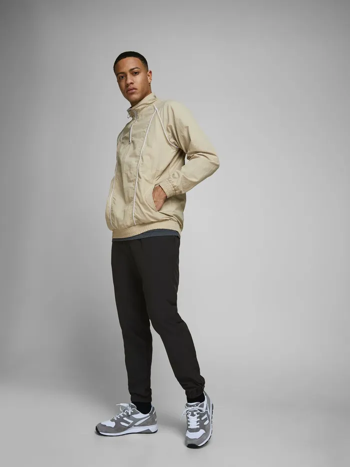 Trousers JACK and JONES Mens GORDON TECHNICAL SWEATPANTS Black Black Near Me