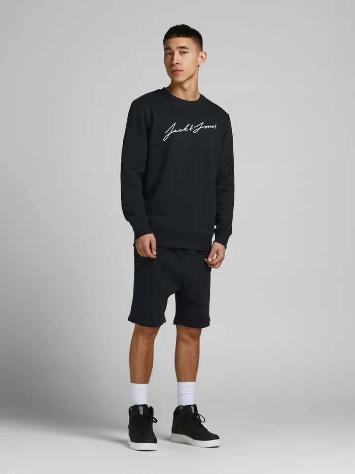 Trousers JACK and JONES Mens LOOPBACK 2PIECE TRACKSUIT Black Tap Shoe