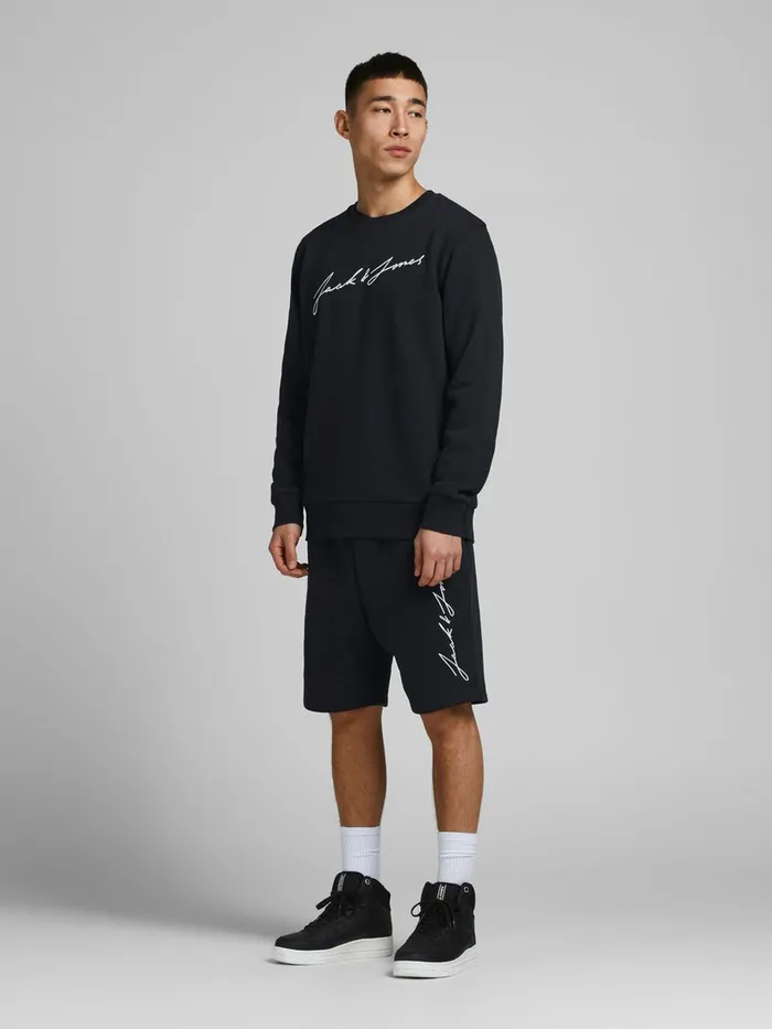 Trousers JACK and JONES Mens LOOPBACK 2PIECE TRACKSUIT Black Tap Shoe