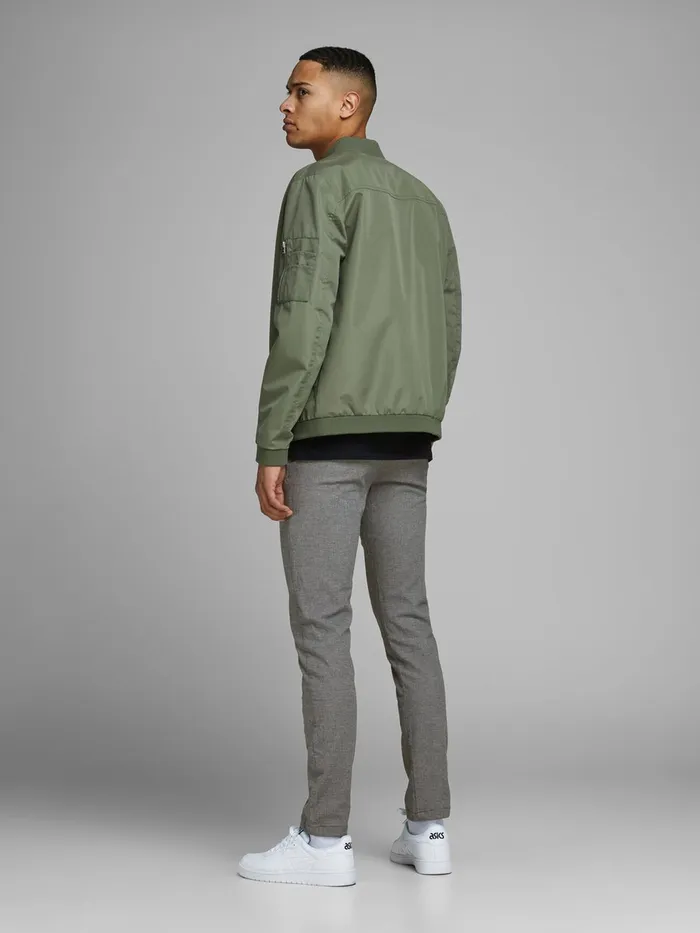 Trousers JACK and JONES Mens MARCO AKM 638 CHINOS Grey Silver Birch