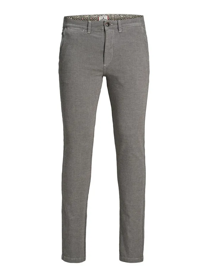 Trousers JACK and JONES Mens MARCO AKM 638 CHINOS Grey Silver Birch