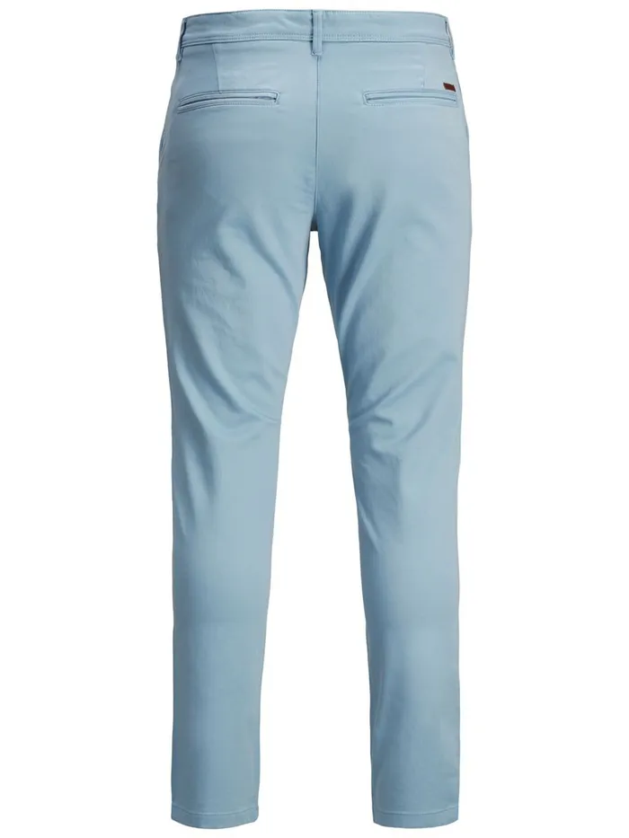 Trousers JACK and JONES Mens MARCO BOWIE SA CHINOS Blue Faded Denim