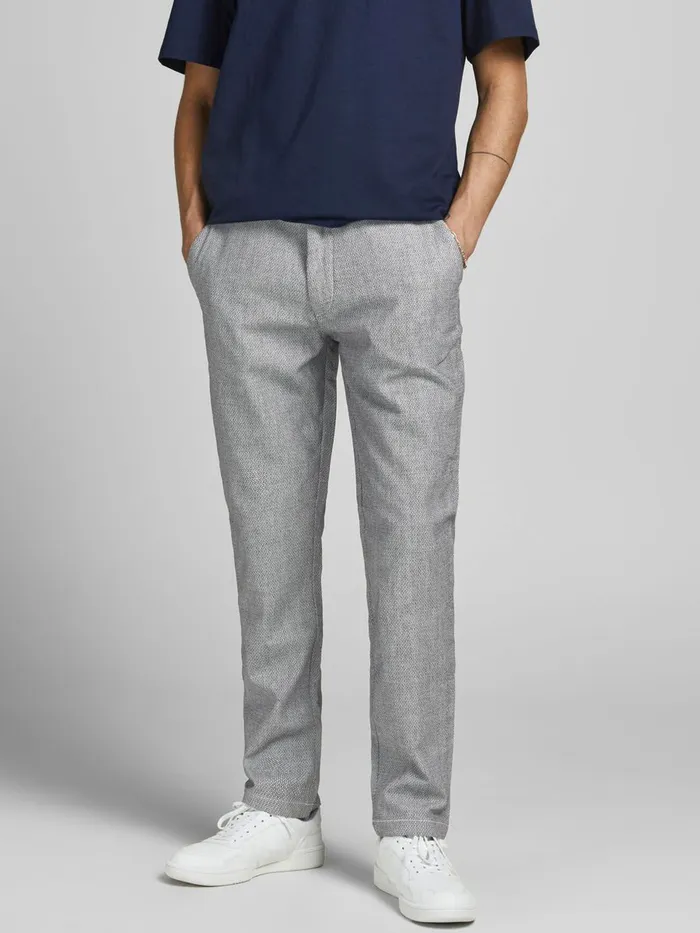 Trousers JACK and JONES Mens MARCO CUBA AKM CHINOS Grey Cashmere Blue