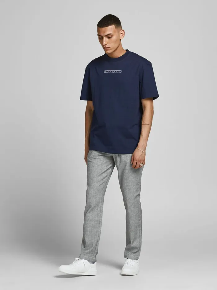 Trousers JACK and JONES Mens MARCO CUBA AKM CHINOS Grey Cashmere Blue