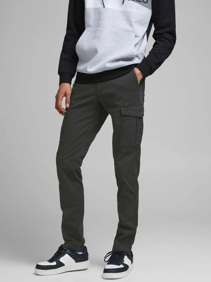Trousers JACK and JONES Mens MARCO JOE AKM CARGO TROUSERS Black Black