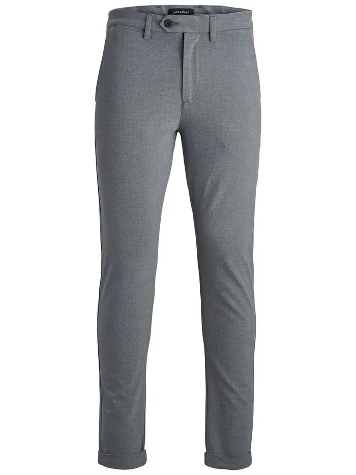 Trousers JACK and JONES Mens MARCO KM 909 CHINOS Grey Grey Melange