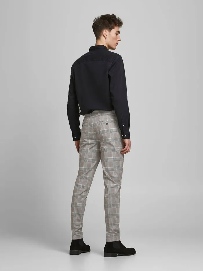 Trousers JACK and JONES Mens MARCO PHIL CHINOS Grey Beige