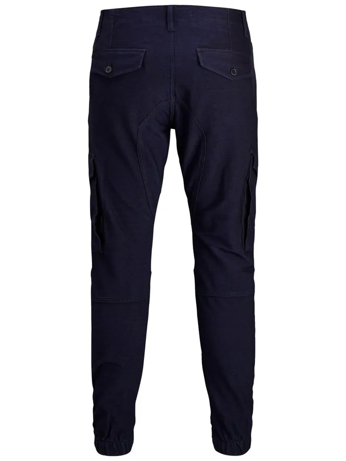 Trousers JACK and JONES Mens PAUL FLAKE AKM 256 CARGO TROUSERS Blue Blue Denim
