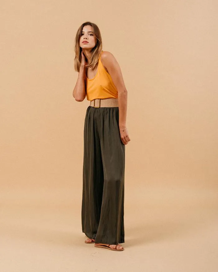 TROUSERS KAKI MATCHA Shop Grace and Mila HighWaisted Trousers