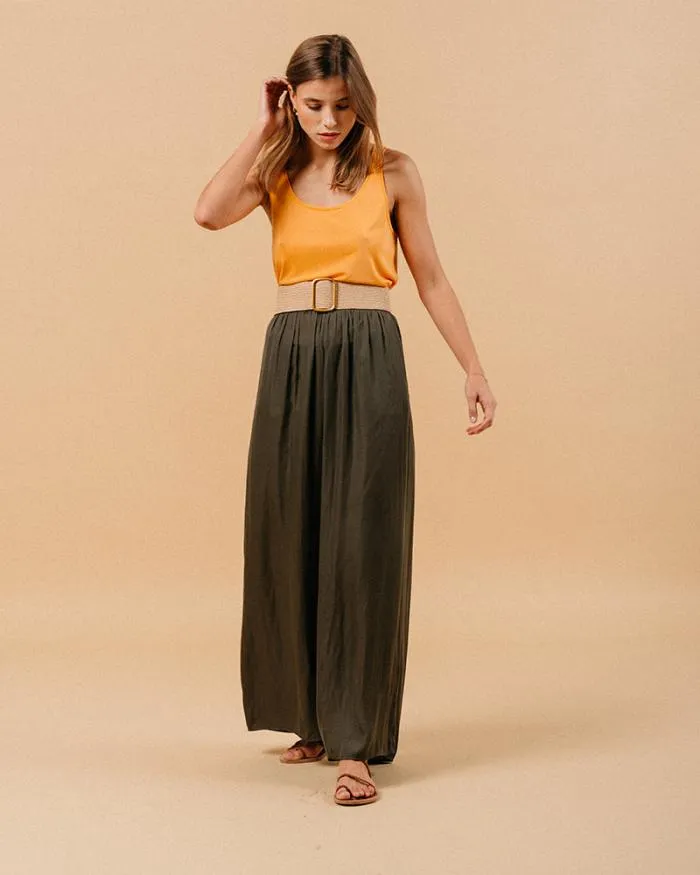 TROUSERS KAKI MATCHA Shop Grace and Mila HighWaisted Trousers