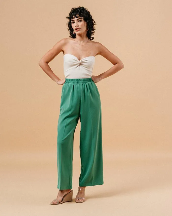 TROUSERS VERT MATCH Shop Grace and Mila HighWaisted Trousers