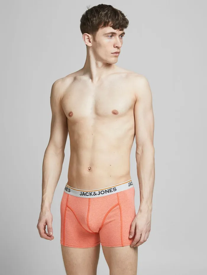 Underwear JACK and JONES Mens 5PACK TRUNKS Orange Black Online