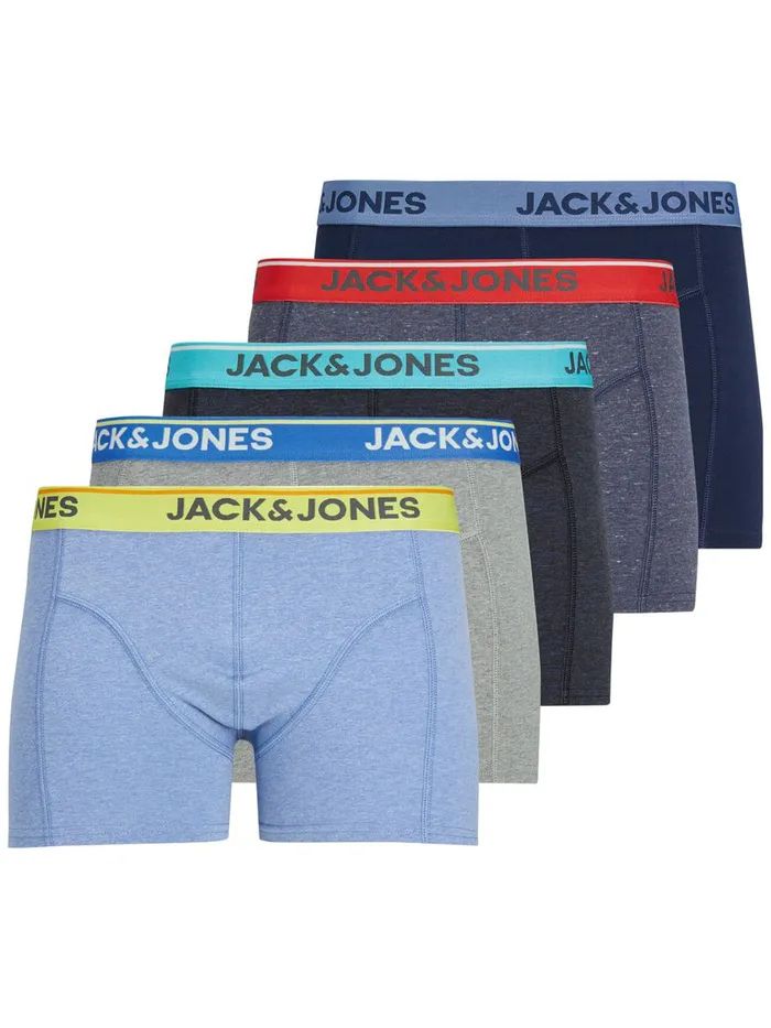Underwear JACK and JONES Mens 5PACK TRUNKS Orange Black Online