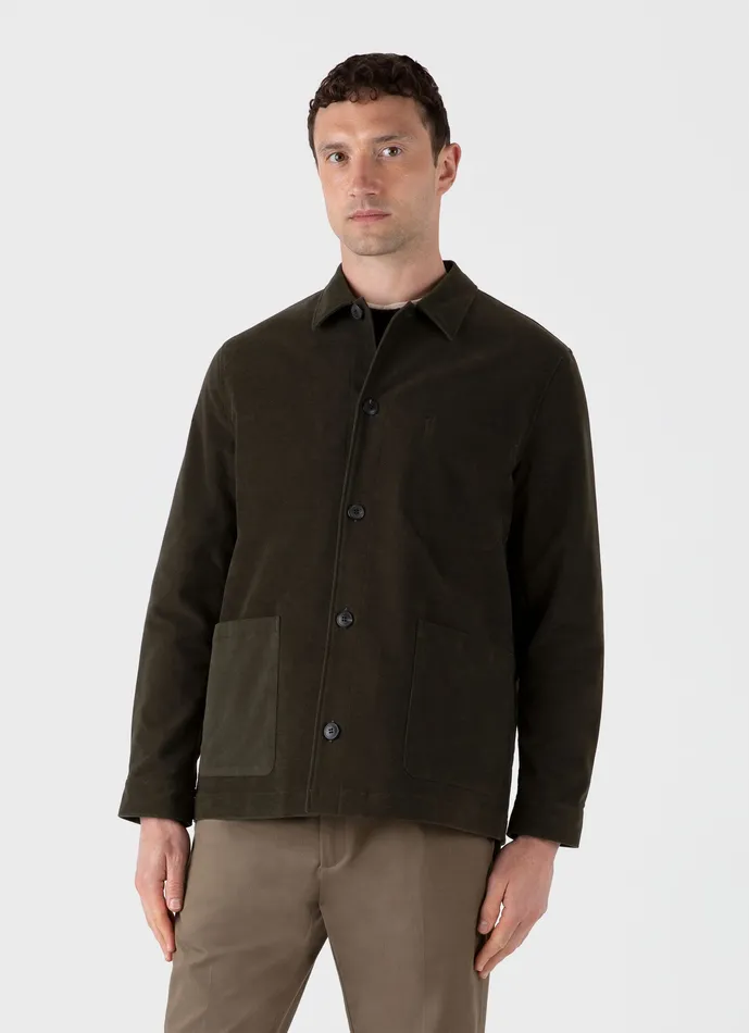 ussunspel Moleskin Twin Pocket Jacket Peat Men Jackets and Coats ussunspel Moleskin Twin Pocket Jacket Peat Men Jackets and Coats