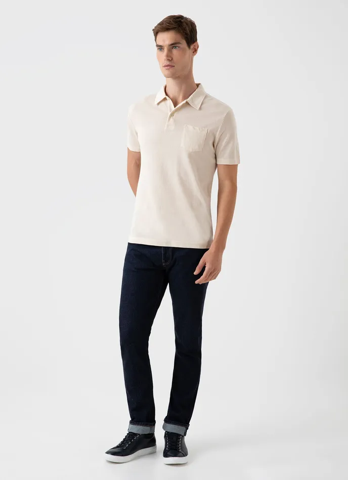 ussunspel Polo Shirts Men Riviera Polo Shirt Undyed ussunspel Polo Shirts Men Riviera Polo Shirt Undyed