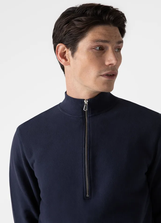 ussunspel Sweatshirts and Sweatpants Men Half Zip Loopback Sweatshirt Navy ussunspel Sweatshirts and Sweatpants Men Half Zip Loopback Sweatshirt Navy