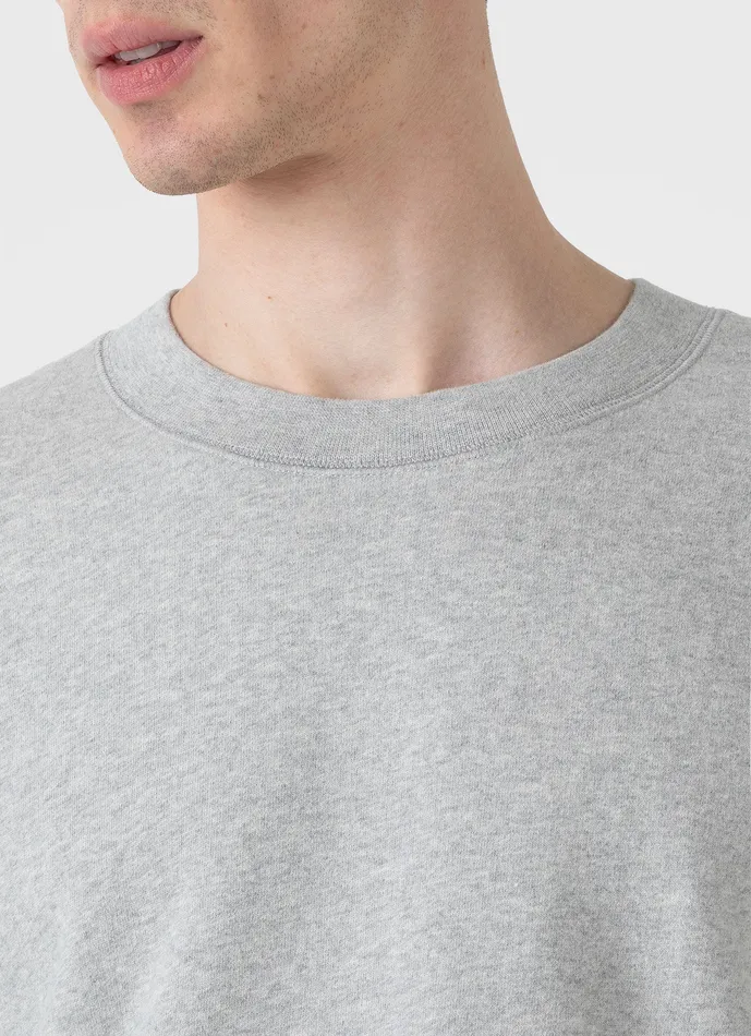 ussunspel Sweatshirts and Sweatpants Men Oversized Loopback Sweatshirt Light Grey Melange ussunspel Sweatshirts and Sweatpants Men Oversized Loopback Sweatshirt Light Grey Melange