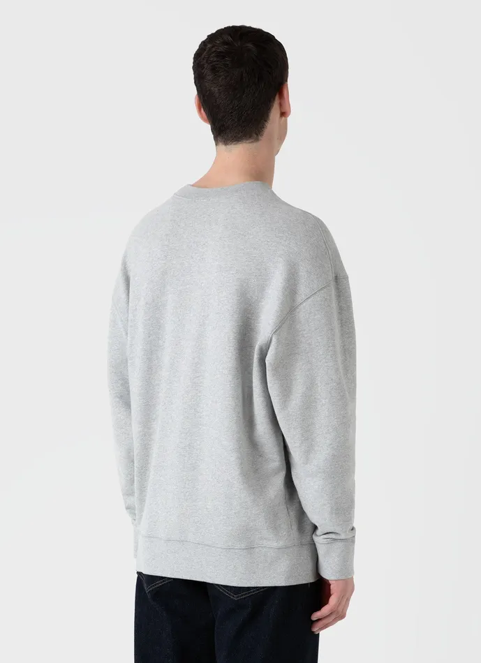 ussunspel Sweatshirts and Sweatpants Men Oversized Loopback Sweatshirt Light Grey Melange ussunspel Sweatshirts and Sweatpants Men Oversized Loopback Sweatshirt Light Grey Melange