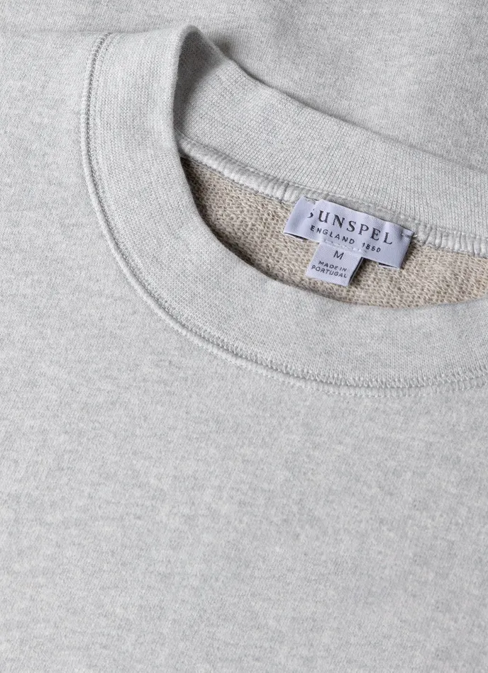 ussunspel Sweatshirts and Sweatpants Men Oversized Loopback Sweatshirt Light Grey Melange ussunspel Sweatshirts and Sweatpants Men Oversized Loopback Sweatshirt Light Grey Melange