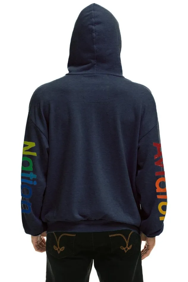 Vail Relaxed Pullover Hoodie 8211 Navy WomenMen Aviator Nation Hoodies