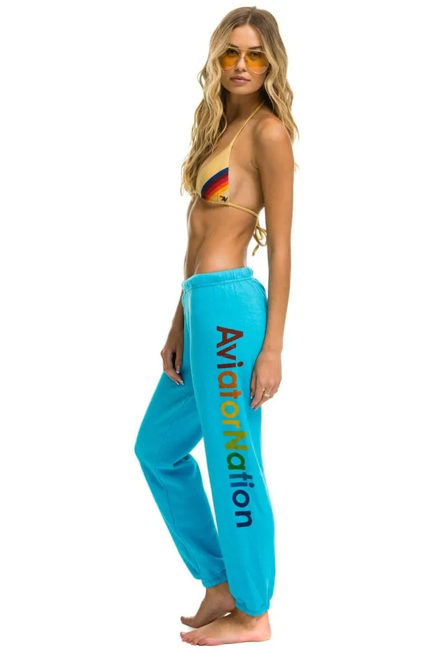 Vail Sweatpants 8211 Neon Blue Women Aviator Nation Sweatpants