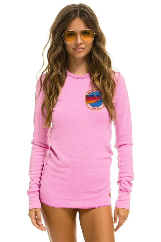 Vail Thermal 8211 Neon Pink Women Aviator Nation Tees