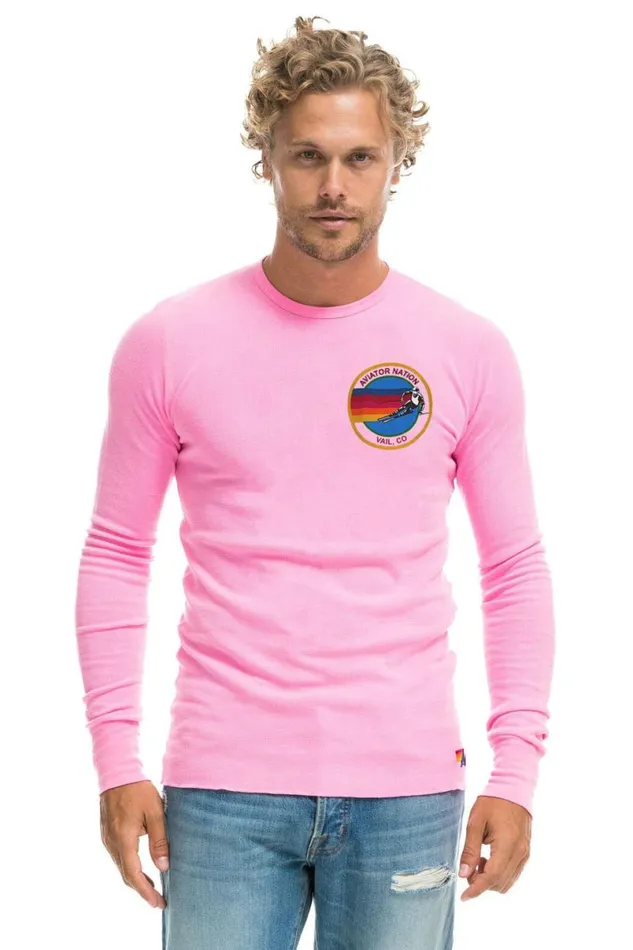 Vail Thermal 8211 Neon Pink Women Aviator Nation Tees