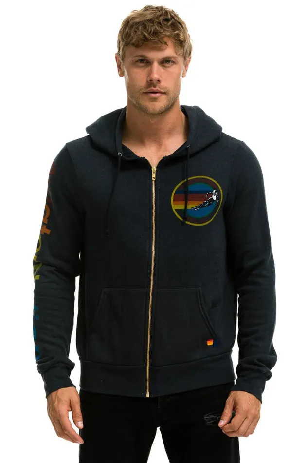 Vail Zip Hoodie 8211 Charcoal WomenMen Aviator Nation Hoodies