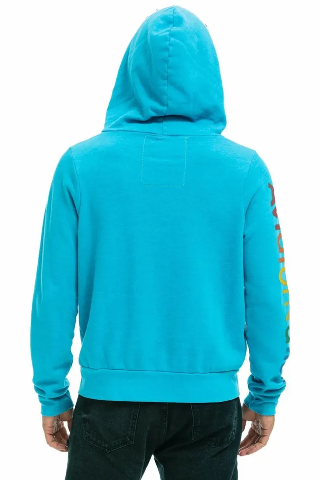 Vail Zip Hoodie 8211 Neon Blue WomenMen Aviator Nation Hoodies