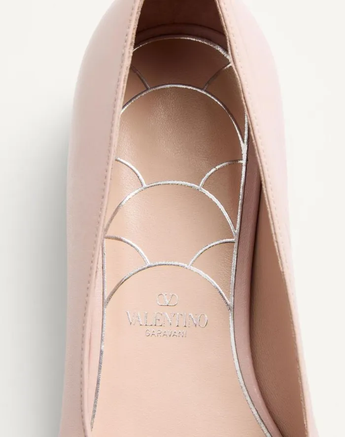Valentino Ballerinas Woman Maryjane Preshoes Ballerina In Kidskin With Jewel Button 20mm For Woman In Blackpink Blackpink Valentino Ballerinas Woman Maryjane Preshoes Ballerina In Kidskin With Jewel Button 20mm For Woman In Blackpink Blackpink