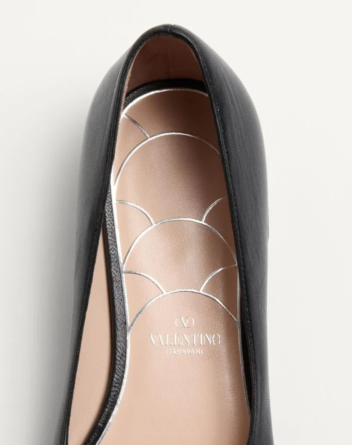 Valentino Ballerinas Woman Maryjane Preshoes Ballerina In Kidskin With Jewel Button 20mm For Woman In Blackpink Blackpink Valentino Ballerinas Woman Maryjane Preshoes Ballerina In Kidskin With Jewel Button 20mm For Woman In Blackpink Blackpink