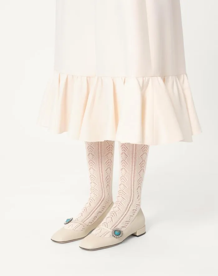 Valentino Ballerinas Woman Maryjane Preshoes Ballerina In Kidskin With Jewel Button 20mm For Woman In Blackpink Blackpink Valentino Ballerinas Woman Maryjane Preshoes Ballerina In Kidskin With Jewel Button 20mm For Woman In Blackpink Blackpink