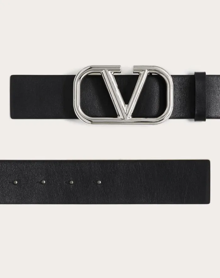 Valentino Belts Man Vlogo Signature Calfskin Belt 40 Mm For Man In Black Black Valentino Belts Man Vlogo Signature Calfskin Belt 40 Mm For Man In Black Black