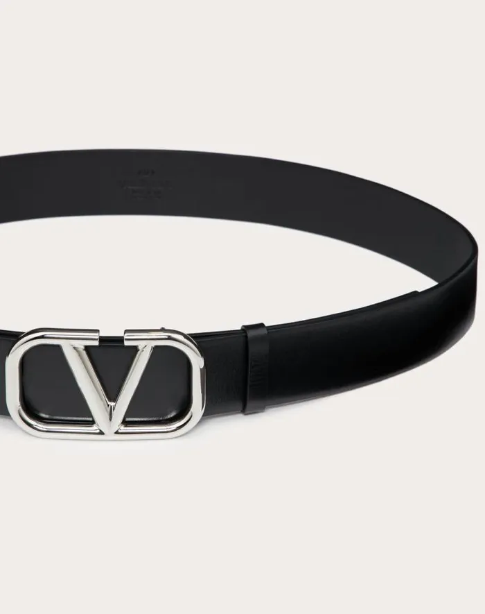 Valentino Belts Man Vlogo Signature Calfskin Belt 40 Mm For Man In Black Black Valentino Belts Man Vlogo Signature Calfskin Belt 40 Mm For Man In Black Black