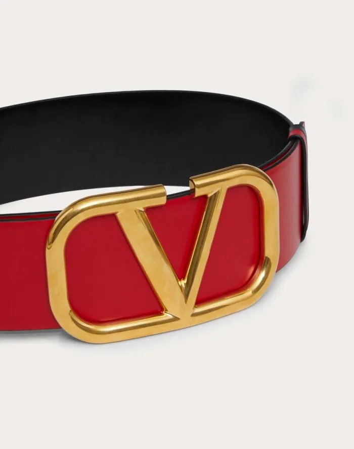 Valentino Belts Woman Reversible Vlogo Signature Belt In Glossy Calfskin 70 Mm For Woman In Smokey Beigeblack Smokey Beigeblack Valentino Belts Woman Reversible Vlogo Signature Belt In Glossy Calfskin 70 Mm For Woman In Smokey Beigeblack Smokey Beigeblack