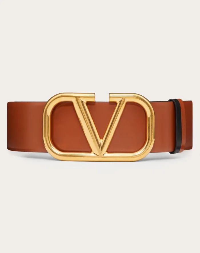 Valentino Belts Woman Reversible Vlogo Signature Belt In Glossy Calfskin 70 Mm For Woman In Smokey Beigeblack Smokey Beigeblack Valentino Belts Woman Reversible Vlogo Signature Belt In Glossy Calfskin 70 Mm For Woman In Smokey Beigeblack Smokey Beigeblack