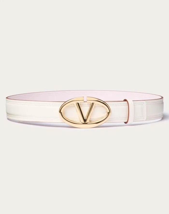 Valentino Belts Woman The Bold Edition Vlogo Shiny Calfskin Belt 30 Mm For Woman In Ivorymauve Ivorymauve Valentino Belts Woman The Bold Edition Vlogo Shiny Calfskin Belt 30 Mm For Woman In Ivorymauve Ivorymauve