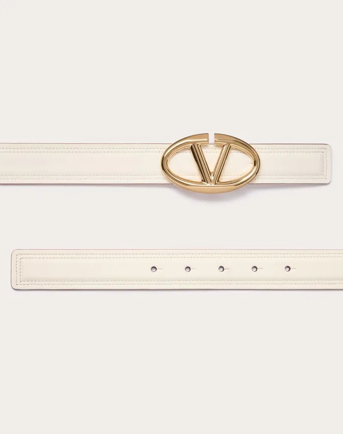 Valentino Belts Woman The Bold Edition Vlogo Shiny Calfskin Belt 30 Mm For Woman In Ivorymauve Ivorymauve Valentino Belts Woman The Bold Edition Vlogo Shiny Calfskin Belt 30 Mm For Woman In Ivorymauve Ivorymauve