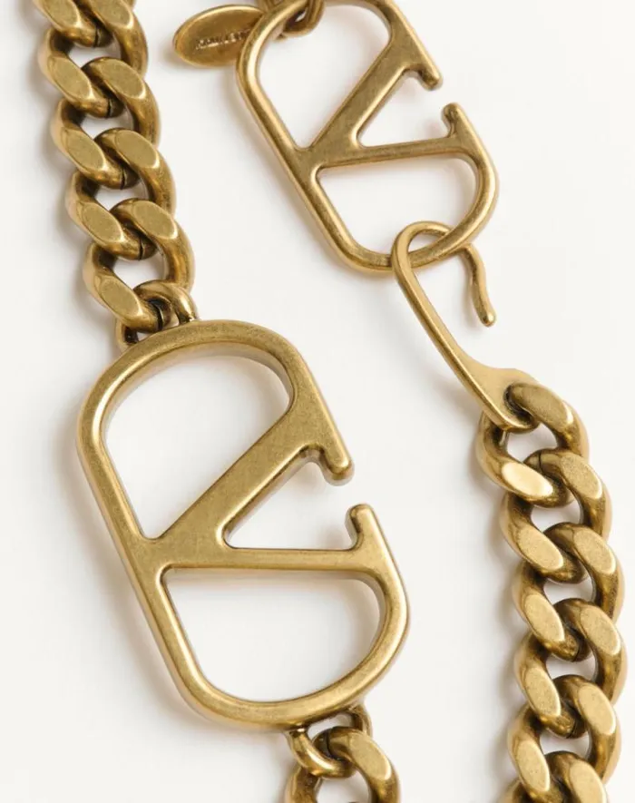 Valentino Belts Woman Vlogo Signature Chain Belt For Woman In Antique Gold Antique Gold Valentino Belts Woman Vlogo Signature Chain Belt For Woman In Antique Gold Antique Gold