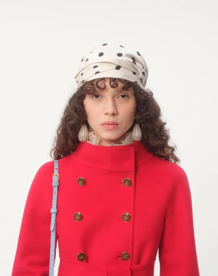 Valentino Coats And Outerwear Woman Compact Drap Coat For Woman In Red Red Valentino Coats And Outerwear Woman Compact Drap Coat For Woman In Red Red