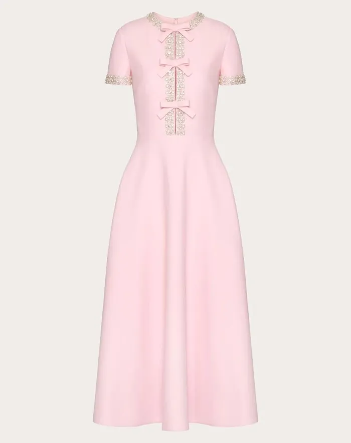 Valentino Dresses Woman Crepe Couture Embroidered Midi Dress For Woman In Comfit Comfit Valentino Dresses Woman Crepe Couture Embroidered Midi Dress For Woman In Comfit Comfit