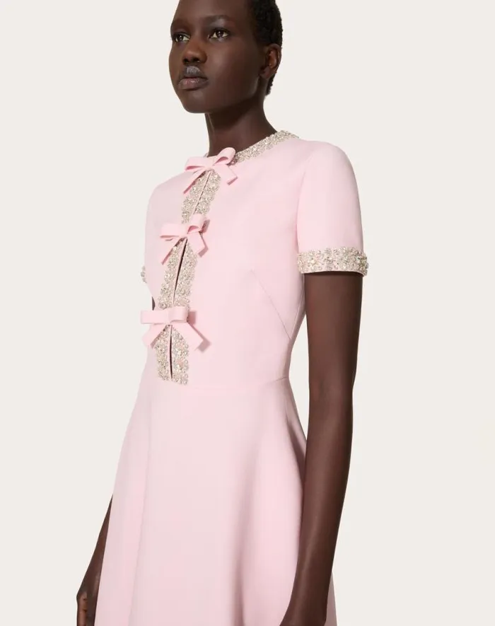 Valentino Dresses Woman Crepe Couture Embroidered Midi Dress For Woman In Comfit Comfit Valentino Dresses Woman Crepe Couture Embroidered Midi Dress For Woman In Comfit Comfit