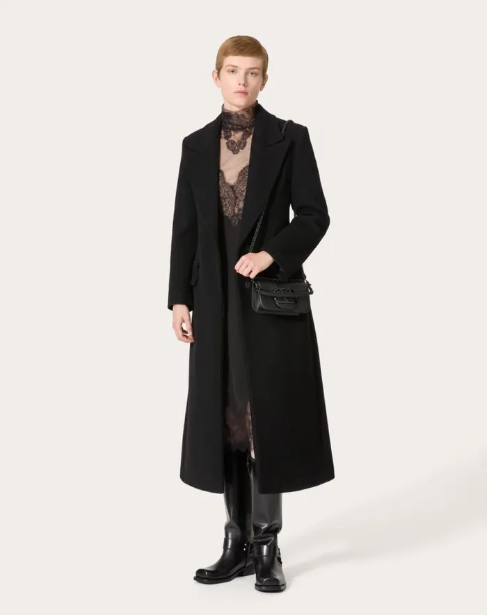 Valentino Dresses Woman Georgette Midi Dress For Woman In Black Black