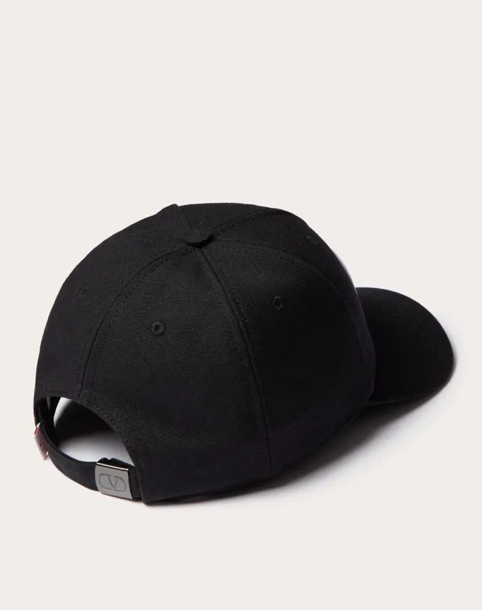 Valentino Hats And Gloves Man Vlogo Signature Cotton Baseball Cap With Vlogo Embroidery For Man In Black Black Valentino Hats And Gloves Man Vlogo Signature Cotton Baseball Cap With Vlogo Embroidery For Man In Black Black
