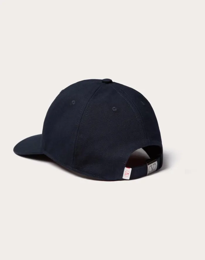 Valentino Hats And Gloves Man Vlogo Signature Cotton Baseball Cap With Vlogo Embroidery For Man In Black Black Valentino Hats And Gloves Man Vlogo Signature Cotton Baseball Cap With Vlogo Embroidery For Man In Black Black