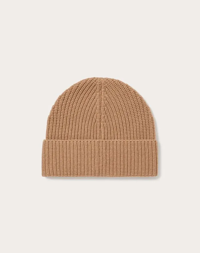 Valentino Hats And Gloves Woman Valentino Cashmere Beanie For Woman In Ivory Ivory