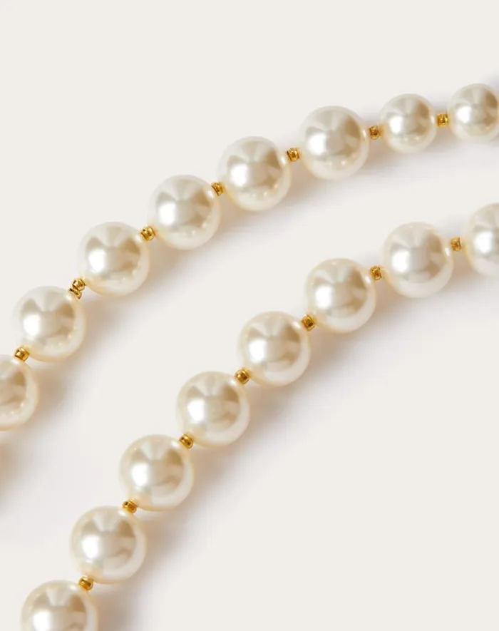 Valentino Jewelry Man Vlogo Signature Metal Choker With Swarovski Pearls For Man In Gold Gold Valentino Jewelry Man Vlogo Signature Metal Choker With Swarovski Pearls For Man In Gold Gold