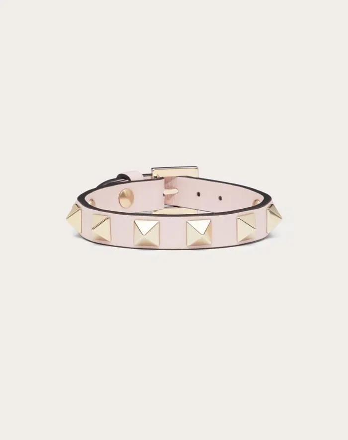 Valentino Jewelry Woman Rockstud Bracelet For Woman In Rose Quartz Rose Quartz Valentino Jewelry Woman Rockstud Bracelet For Woman In Rose Quartz Rose Quartz